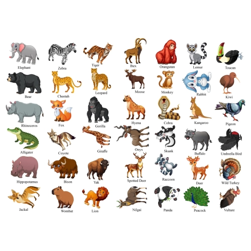 Party Supplies Animal Sticker Sheet | Jungle Safari Theme